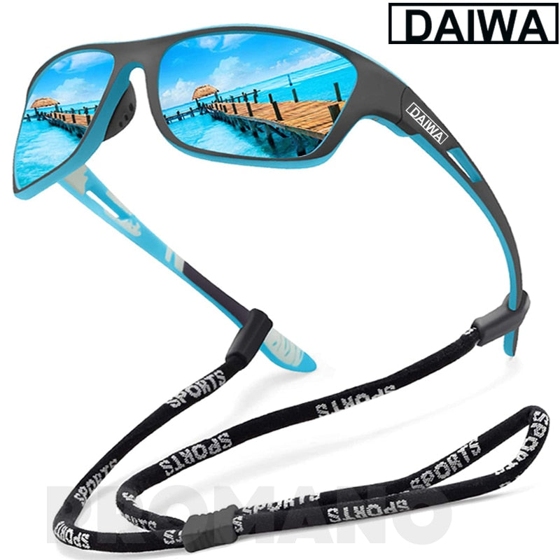 Óculos Dalwa Sport: Óculos de sol masculino, com lentes polarizadas, Proteção de sol UV 400; Ideal para esportes ao ar livre , pescas , passeios.